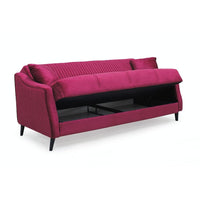 Divano letto contenitore Montana 3 posti colore bordeaux