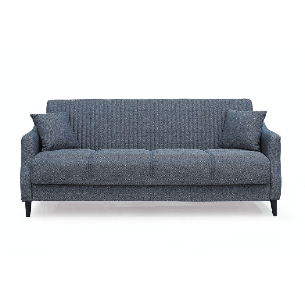 Divano letto contenitore Montana 3 posti colore grigio Mina 10