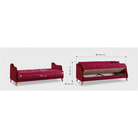 Divano letto contenitore Montana 3 posti colore grigio Mina 10