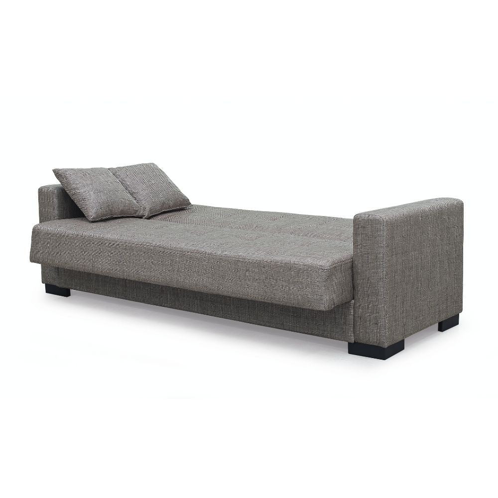 Divano letto contenitore New Malpensa 3 posti colore cappuccino Mina 04
