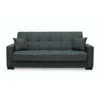 Divano letto contenitore New Malpensa 3 posti colore oliva Mina 19
