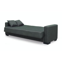 Divano letto contenitore New Malpensa 3 posti colore oliva Mina 19