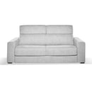 Divano letto Crien 3 posti poggiatesta reclinabili colore Luna 13 grigio chiaro piedini quadrati