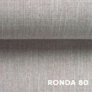Divano letto Denver con penisola contenitore destra in Rondo 80 grigio chiaro
