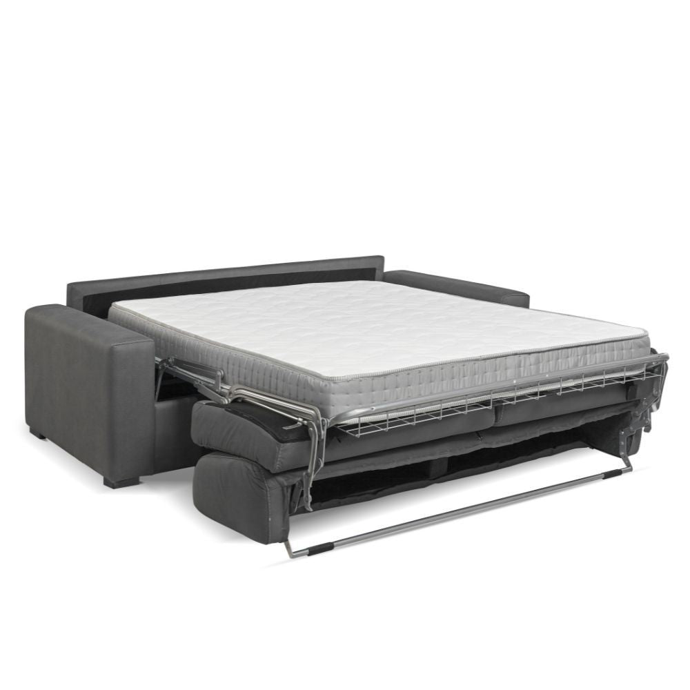 Divano letto Flash 3 posti con rete elettrosaldata colore taupe Roma 10