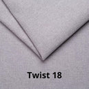 Divano letto Fly in Twist 18 grigio chiaro con piedi neri