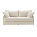 Divano letto Ghide con contenitore colore panna 217x86x95 cm.