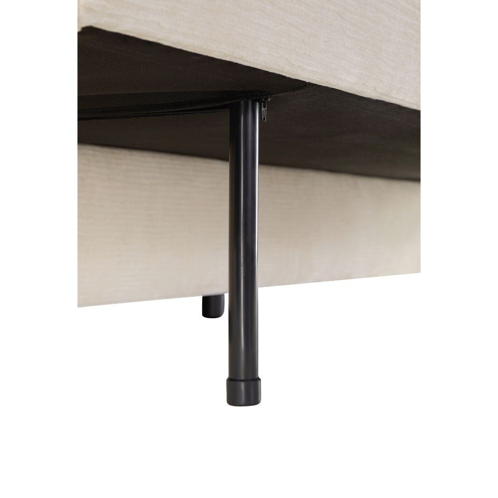 Divano letto Ghide con contenitore colore panna 217x86x95 cm.