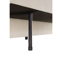 Divano letto Ghide con contenitore colore panna 217x86x95 cm.