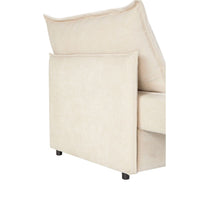 Divano letto Ghide con contenitore colore panna 217x86x95 cm.