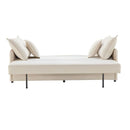 Divano letto Ghide con contenitore colore panna 217x86x95 cm.