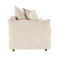 Divano letto Ghide con contenitore colore panna 217x86x95 cm.