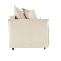 Divano letto Ghide con contenitore colore panna 217x86x95 cm.