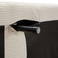 Divano letto Ghide con contenitore colore panna 217x86x95 cm.