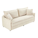 Divano letto Ghide con contenitore colore panna 217x86x95 cm.