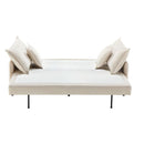 Divano letto Ghide con contenitore colore panna 217x86x95 cm.