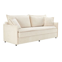 Divano letto Ghide con contenitore colore panna 217x86x95 cm.