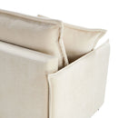 Divano letto Ghide con contenitore colore panna 217x86x95 cm.