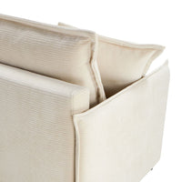 Divano letto Ghide con contenitore colore panna 217x86x95 cm.