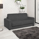 Divano letto Kriog 3 posti con braccioli squadrati gonzaga colore antracite