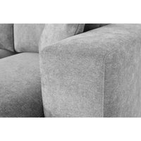 Divano letto Lilo con penisola e 2 pouf reversibile in tessuto Vardo G1310 grigio chiaro