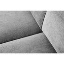 Divano letto Lilo con penisola e 2 pouf reversibile in tessuto Vardo G1310 grigio chiaro
