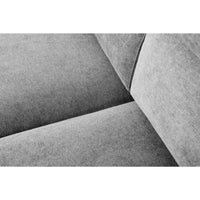 Divano letto Lilo con penisola e 2 pouf reversibile in tessuto Vardo G1310 grigio chiaro