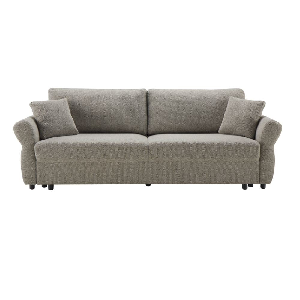 Divano letto Loki con contenitore e topper incluso colore tortora