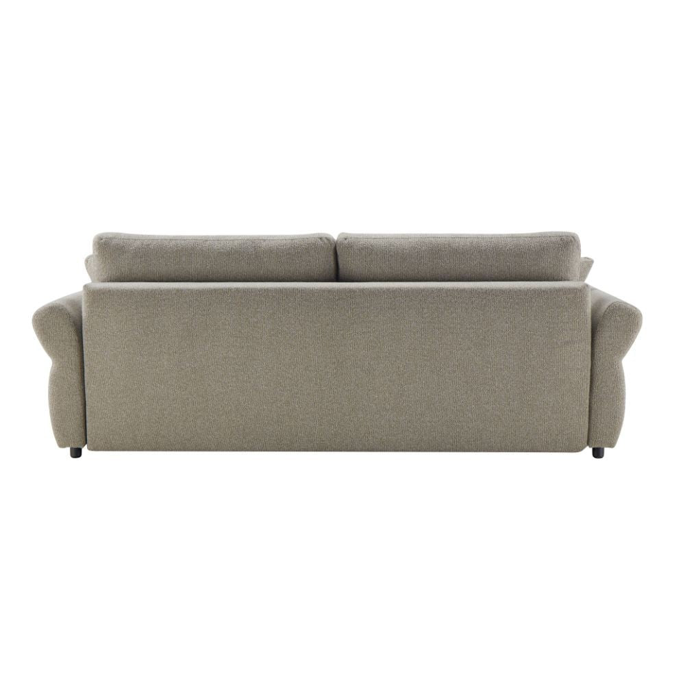 Divano letto Loki con contenitore e topper incluso colore tortora
