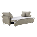 Divano letto Loki con contenitore e topper incluso colore tortora