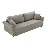 Divano letto Loki con contenitore e topper incluso colore tortora