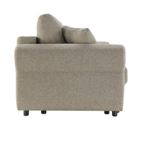Divano letto Loki con contenitore e topper incluso colore tortora