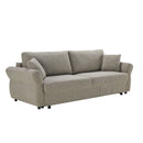 Divano letto Loki con contenitore e topper incluso colore tortora