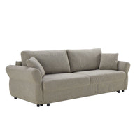Divano letto Loki con contenitore e topper incluso colore tortora