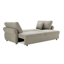 Divano letto Loki con contenitore e topper incluso colore tortora
