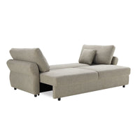 Divano letto Loki con contenitore e topper incluso colore tortora