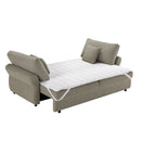 Divano letto Loki con contenitore e topper incluso colore tortora