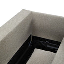 Divano letto Loki con contenitore e topper incluso colore tortora