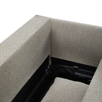 Divano letto Loki con contenitore e topper incluso colore tortora