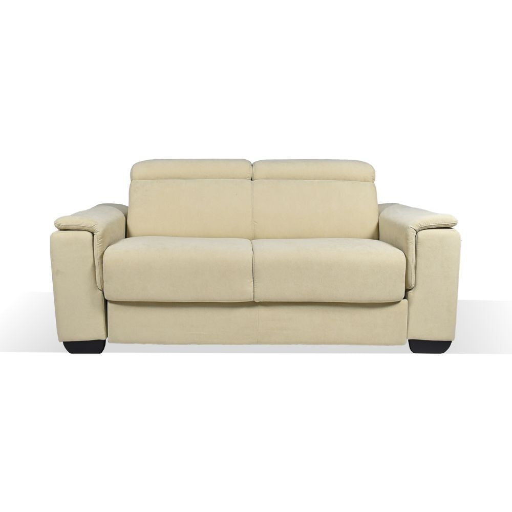 Divano letto Mercurio 2 posti in tessuto Plutone 02 crema