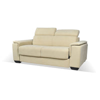 Divano letto Mercurio 2 posti in tessuto Plutone 02 crema