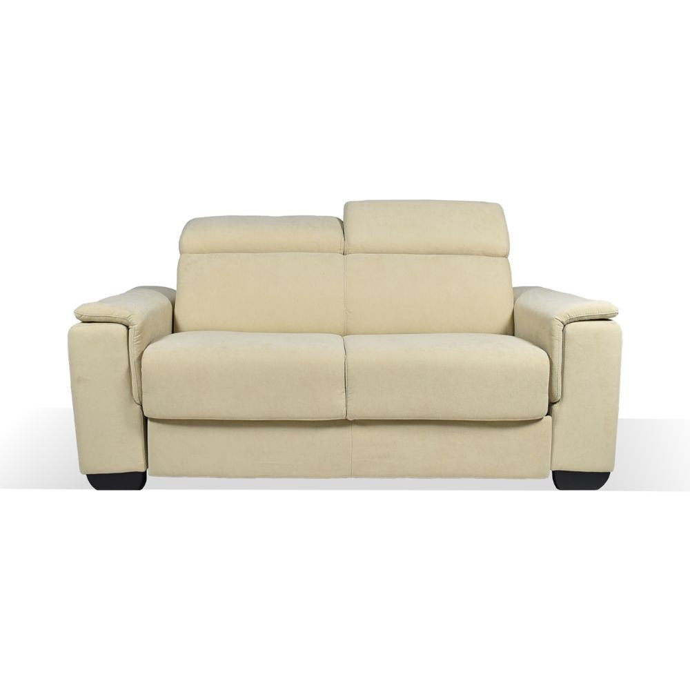 Divano letto Mercurio 2 posti in tessuto Plutone 02 crema