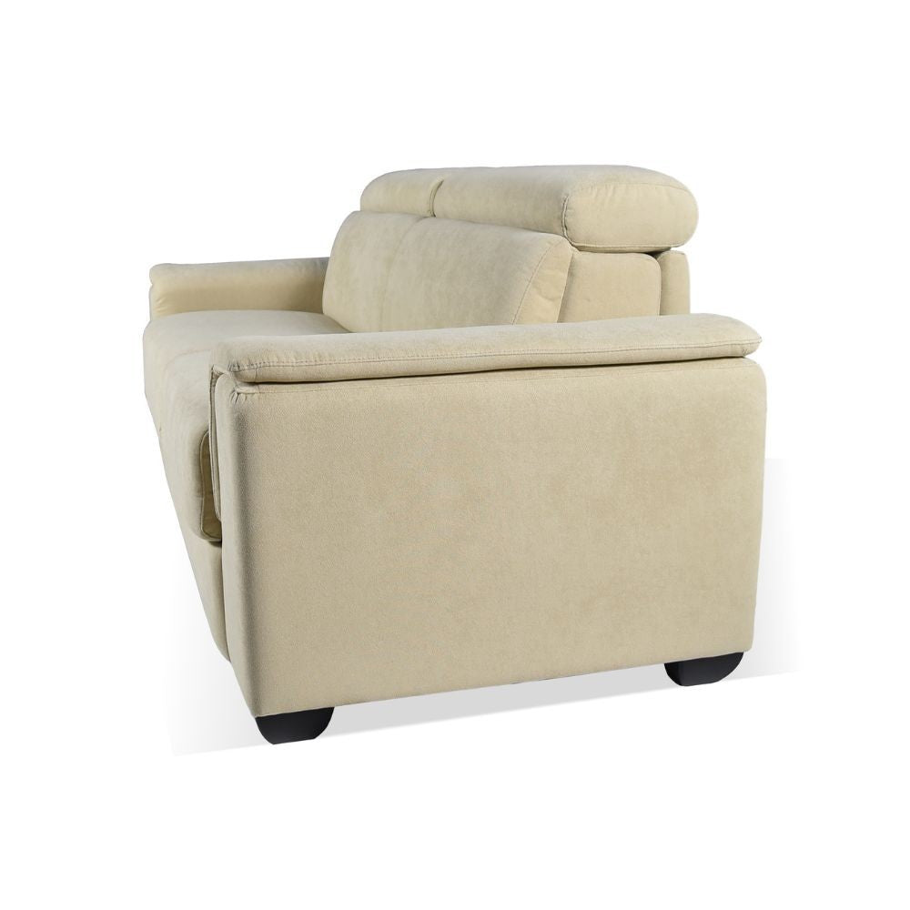 Divano letto Mercurio 2 posti in tessuto Plutone 02 crema