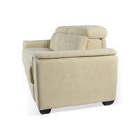 Divano letto Mercurio 2 posti in tessuto Plutone 02 crema