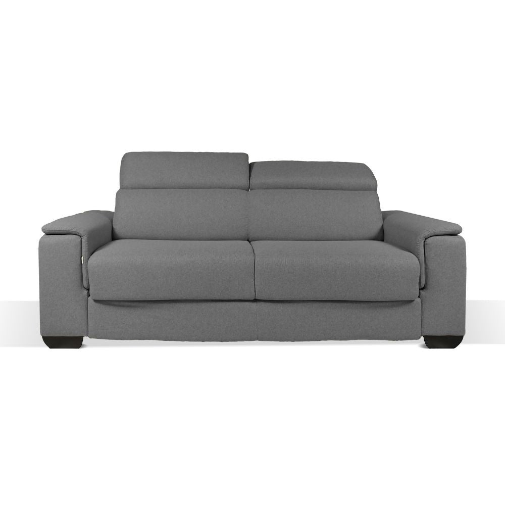 Divano letto Mercurio 3 posti in tessuto Barrel 90 grigio