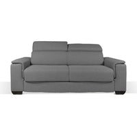 Divano letto Mercurio 3 posti in tessuto Barrel 90 grigio
