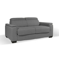 Divano letto Mercurio 3 posti in tessuto Barrel 90 grigio