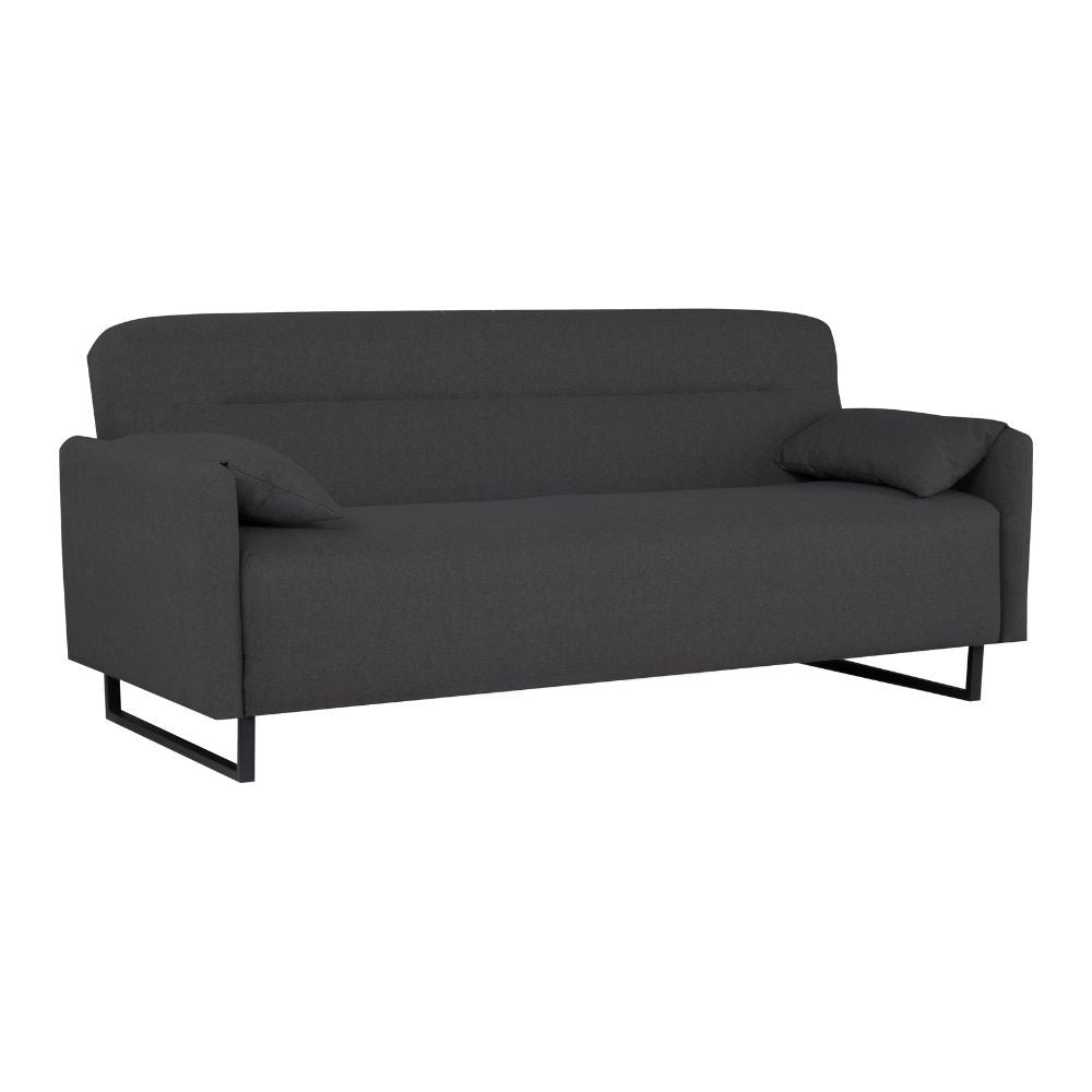 Divano letto Odin 3 posti in tessuto antracite