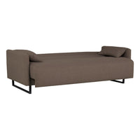 Divano letto Odin 3 posti in tessuto beige