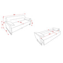 Divano letto Odin 3 posti in tessuto beige